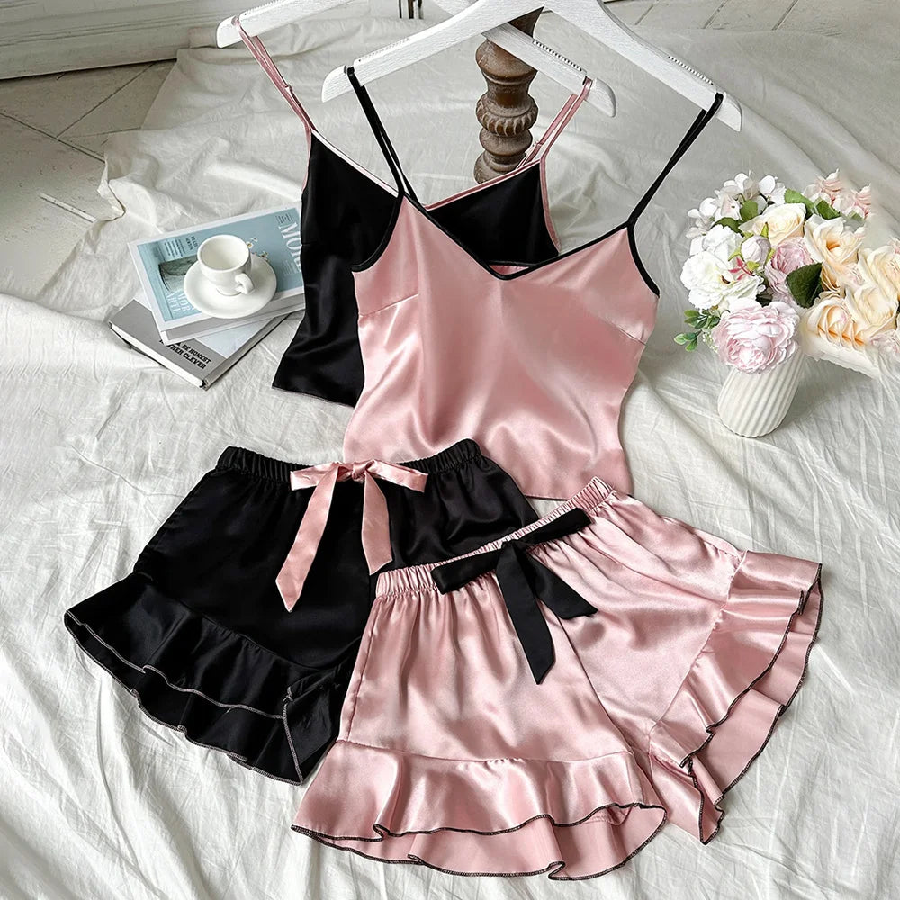 Cozy Girl Satin Sleep Set