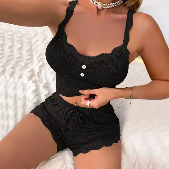 Cozy Night Lace Sleep Set