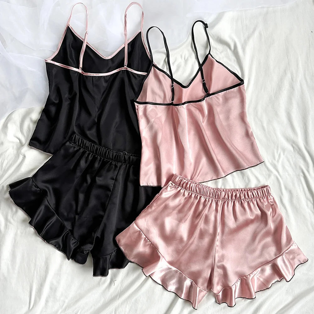 Cozy Girl Satin Sleep Set